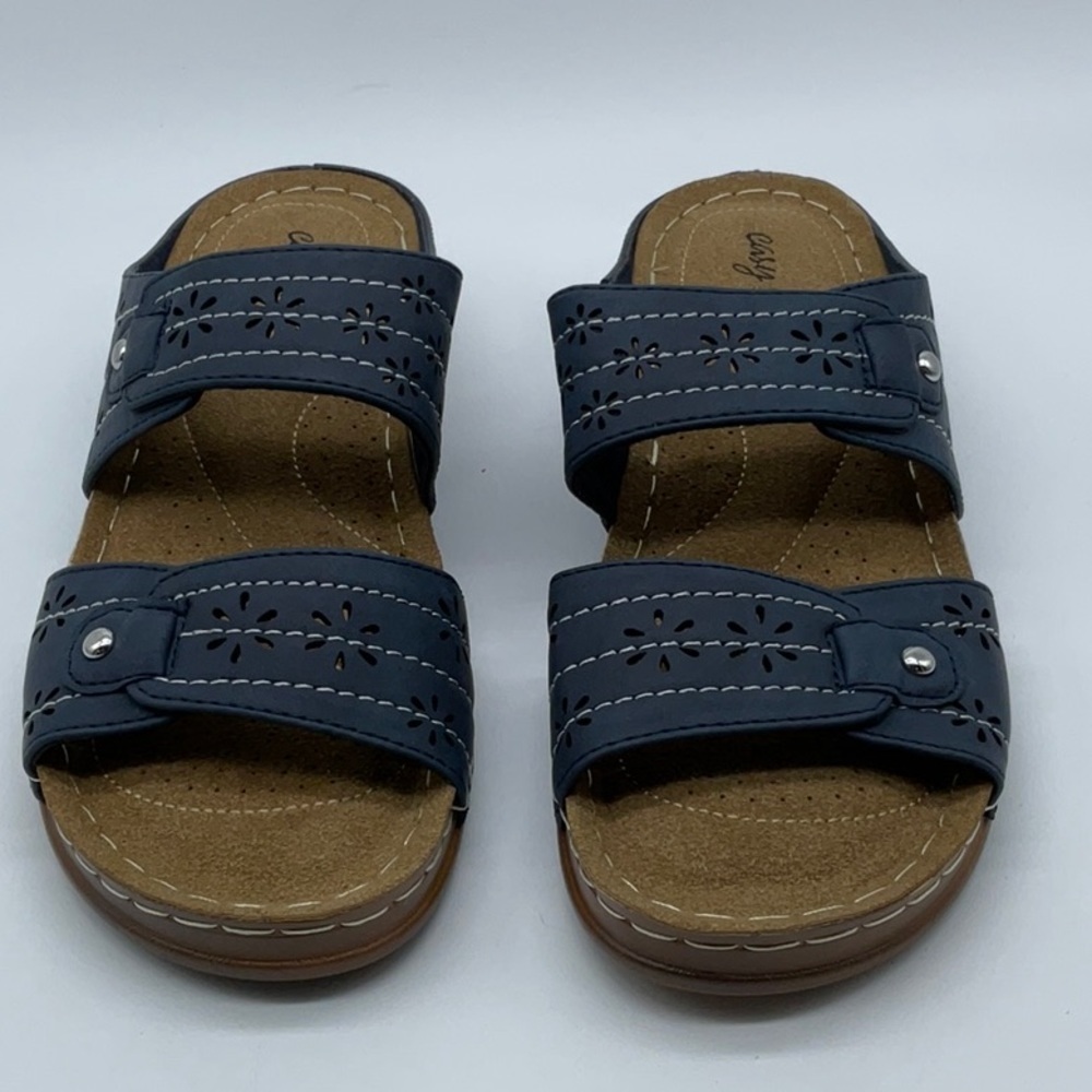 EASY STREET CASH WOMEN’S SANDAL navy - Picture 2 of 8